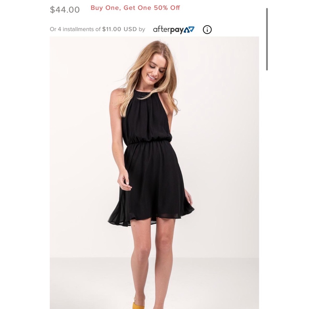 Francesca’s style navy dress